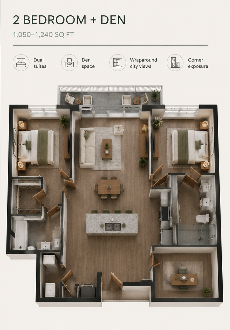 2 Bedroom floor plan